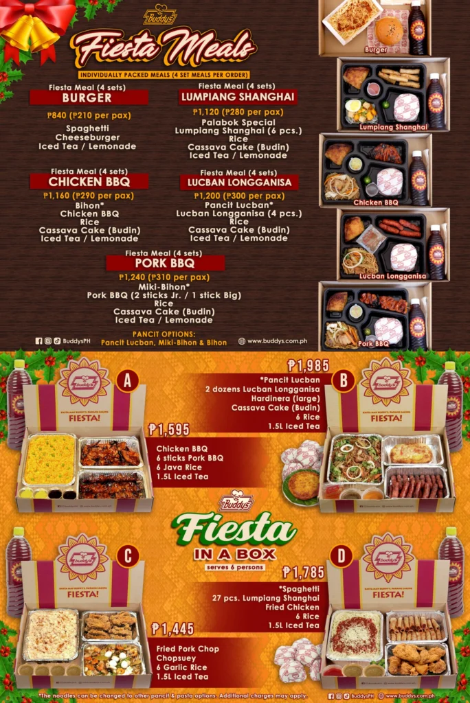 Buddy’s Lunch & Dinner Menu and Prices