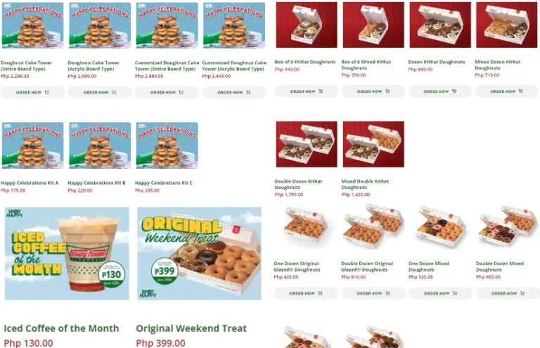 Krispy Kreme Menu