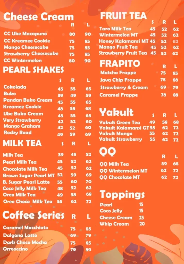 Yetito Menu