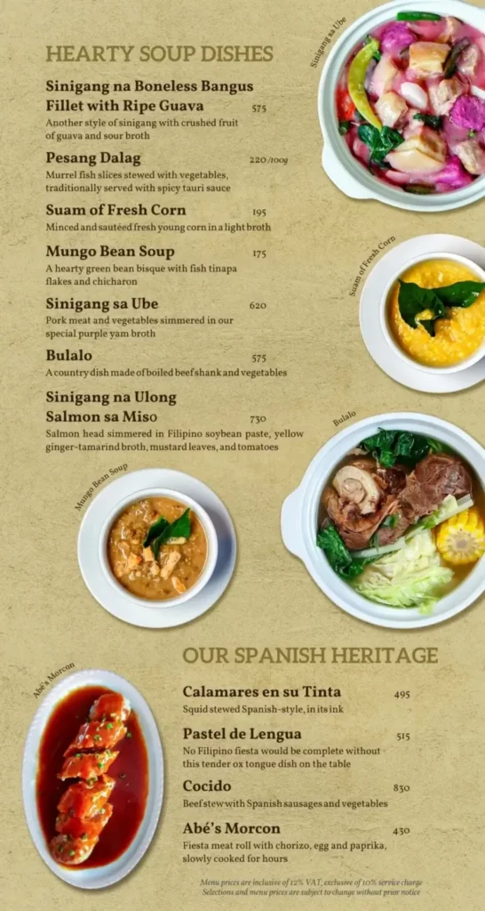 Abe Philippines Soups Menu Prices