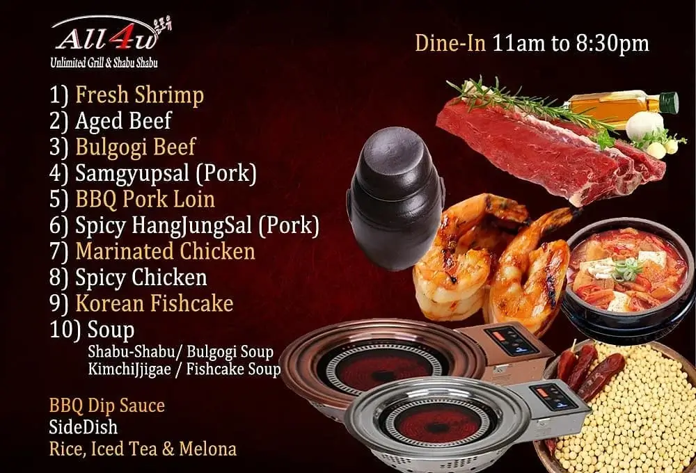 All4u Promo Menu with Price