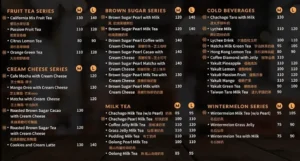 Chachago Menu