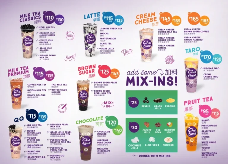 Chatime Menu