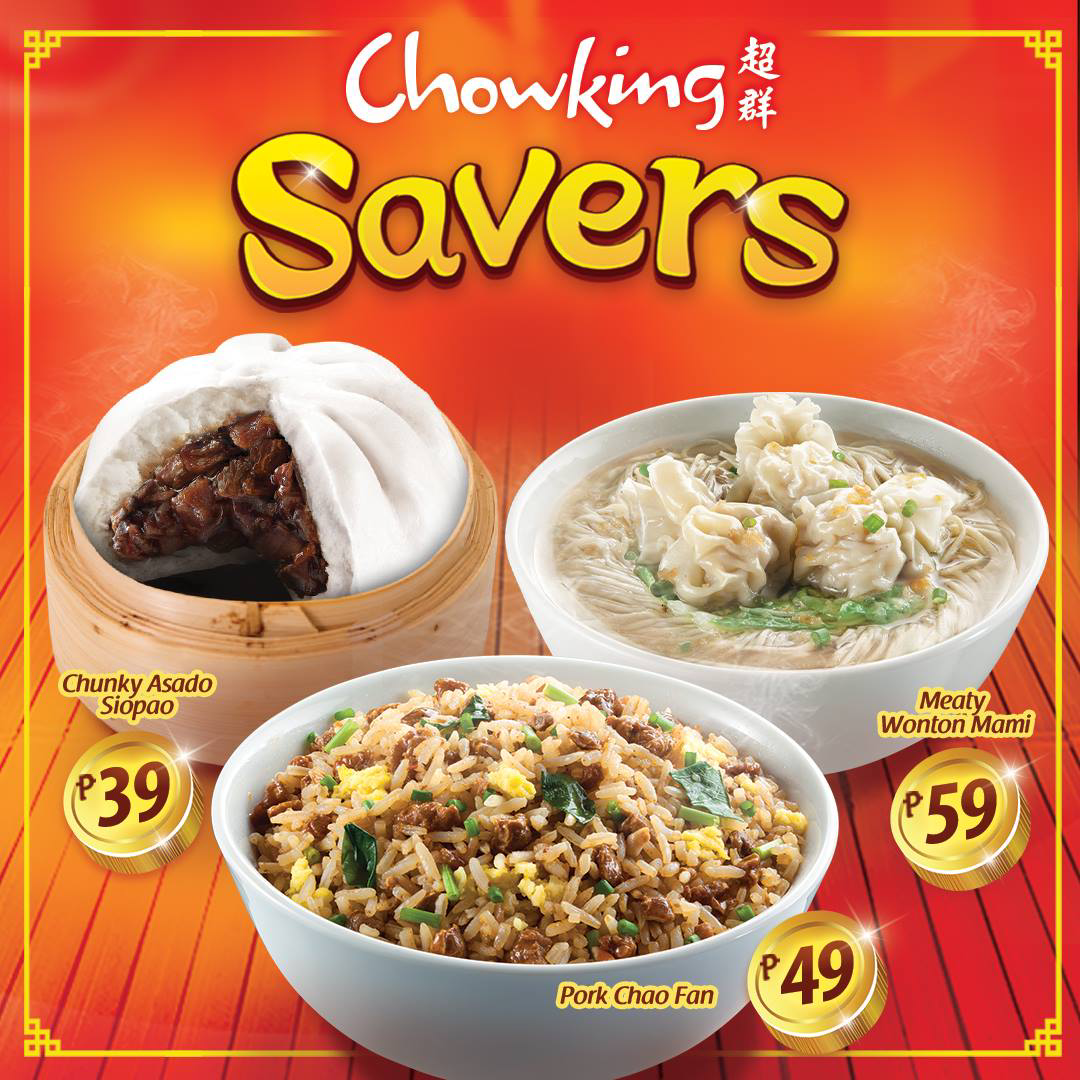 Chowking savers menu