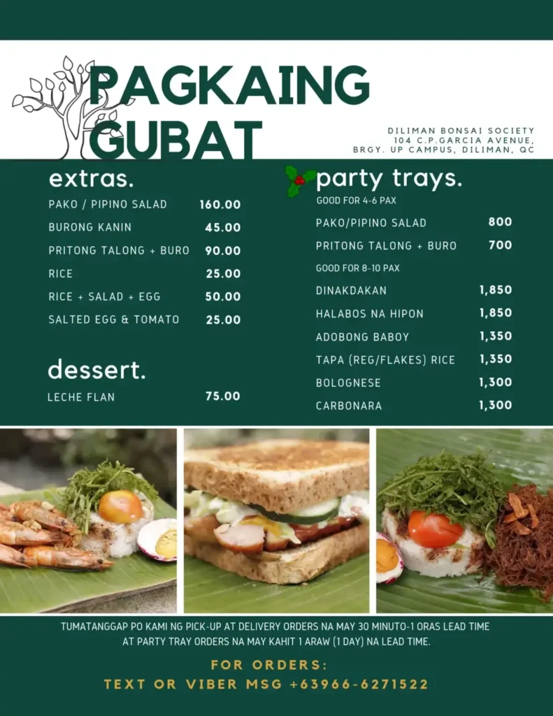 Gubat menus price