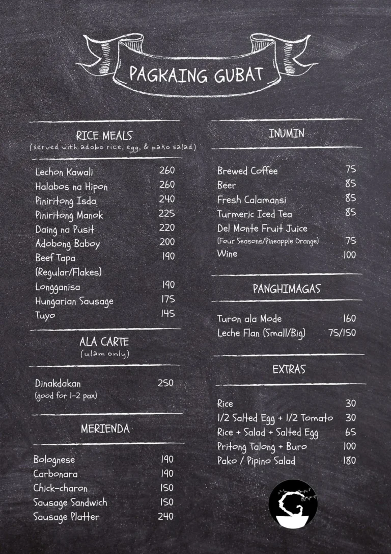 Gubat Menu