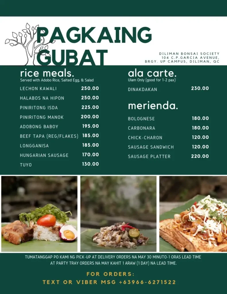 Gubat menus