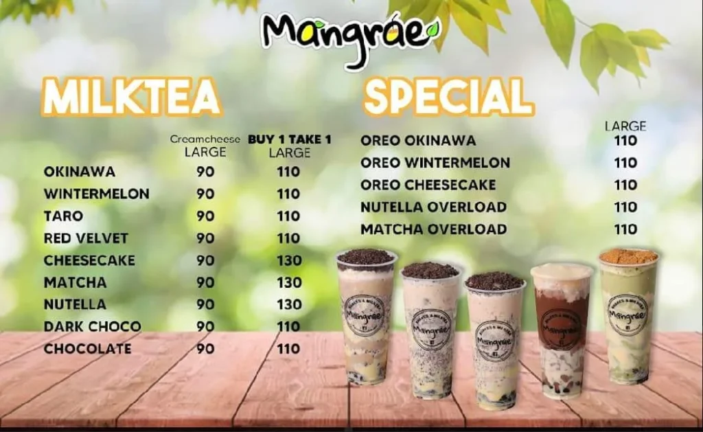 Mangrae Menu prices mango