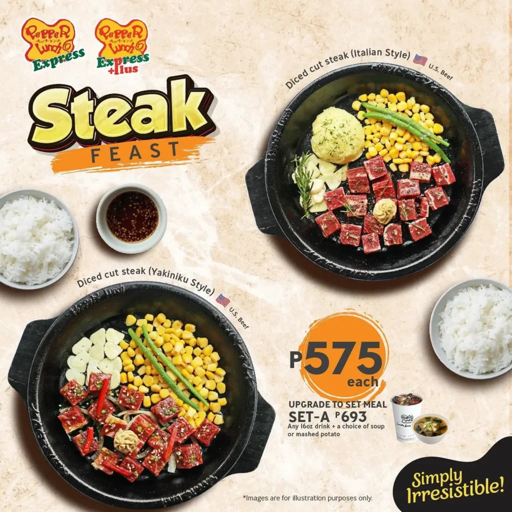 Pepper Lunch Premium Steak Menu with Prices