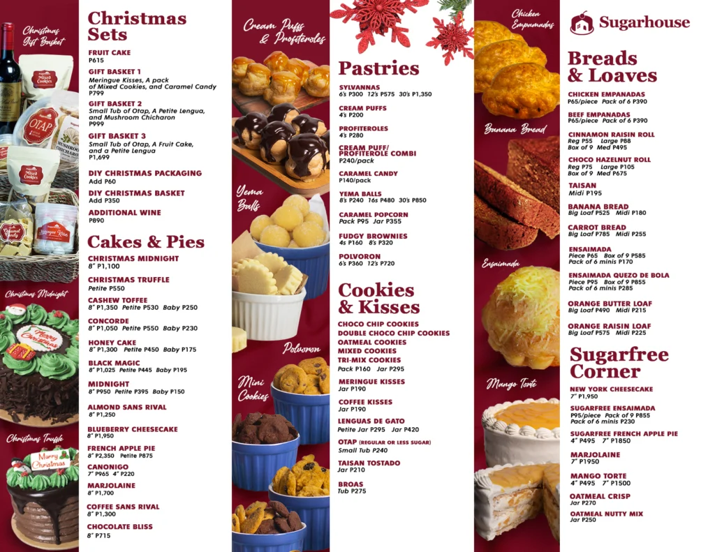 Sugarhouse Menu Philippines