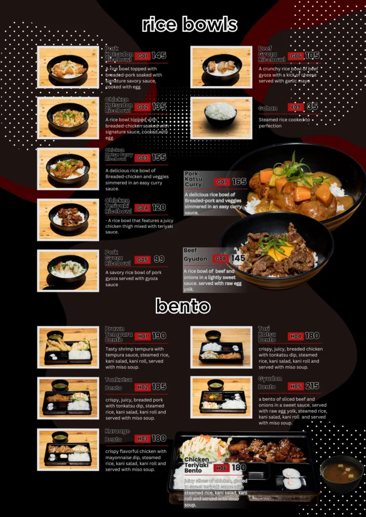 Sukidesu Menu rice bowls